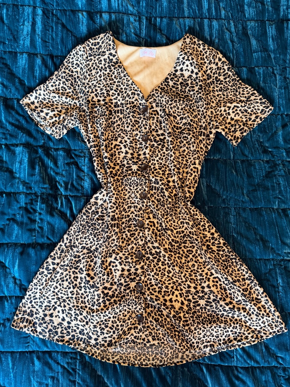 Pink Lily Leopard Print Mini Dress